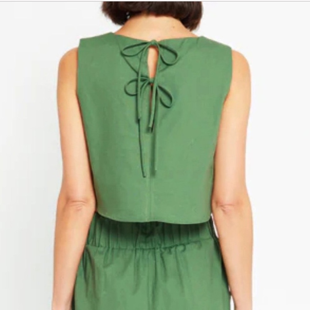 Kourt Willow Linen Blend Square Neck Tank - Picture 2 of 7